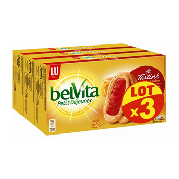 Belvita tartine fraise lot x3