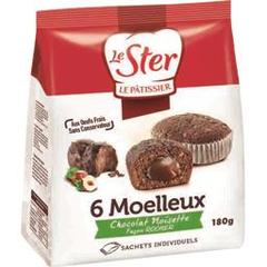 Le Ster Moelleux chocolat noisette façon rocher la sachet de 6 moelleux - 180 g