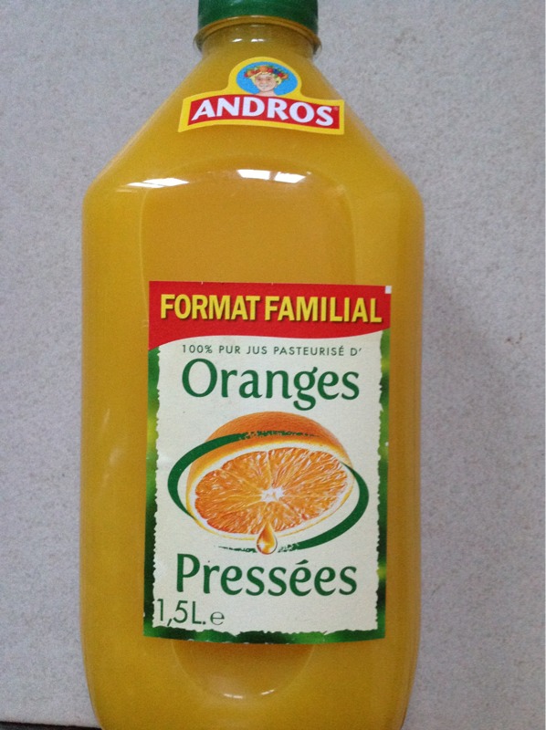 Andros Jus d'orange pur jus La bouteille d'1,5l - 