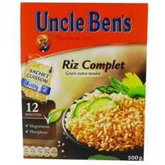 Riz complet Uncle Ben's Sachet cuisson 10min 500g
