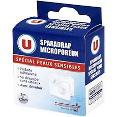 Sparadrap pour peaux sensibles U, 5m x2,5cm