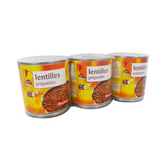 Lentilles preparees