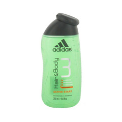 Hair & Body 3 - Gel douche & shampooing active start, le flacon de 250ml