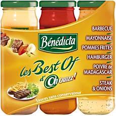 Benedicta, Oh Ouizz ! - Assortiment de sauces Les Best Of, le paquet de 6 pots - 505 g