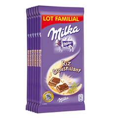 Chocolat Milka Riz Croustillant Au lait 6x100g