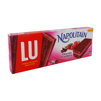 napolitain chocolat framboise x6 lu 174g