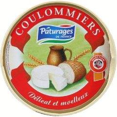 Coulommiers, fromage au lait pasteurise, 23% de matiere grasse dans le produit fini, la boite, 350g