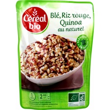 Plat cuisiné blé, riz rouge, quinoa Céréal