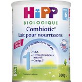 Hipp Biologique Lait 1 Combiotic pour nourrisson de 0-6 mois - 3 boîtes de 900 g