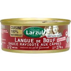 Larzul, Langue de bœuf sauce ravigote aux câpres, la boite de 274 g