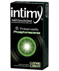 Intimy préservatifs phosphorescents x6