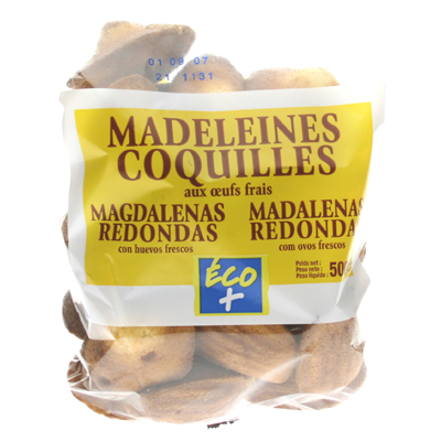 Madeleines coquilles Eco+ Aux oeufs - 500g