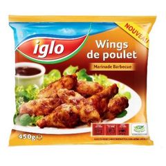 Wings de poulet marines barbecue IGLO, 450g