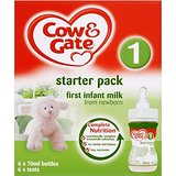Cow & Gate First Infant Milk Newborn Starter Pack (12x90ml) - Paquet de 6