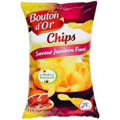 Bouton d'Or, Chips saveur jambon fume, le sachet de 135g