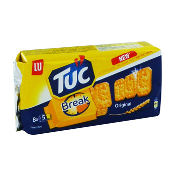 TUC - Crakers salés Pochon individuel contenant 5 biscuits sécables en 3 mini TUC.