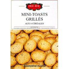 Mini toasts grilles aux 6 cereales ERIC BUR, 150g