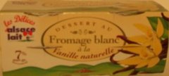 Alsace lait dessert fromage blanc vanille naturelle 4x125g