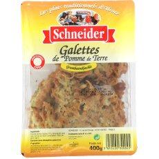 Schneider, Galettes de pomme de terre, fraichement rapee, la barquette,400g