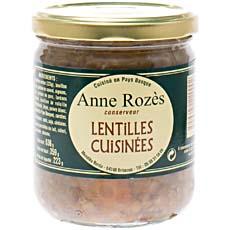 Lentilles cuisinees ANNE ROZES, 223g