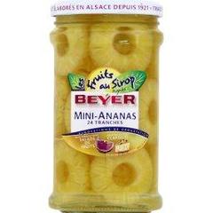 Mini ananas au sirop Beyer 24 tranches bocal 660ml 370g