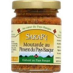 Moutarde au piment d'espelette elaboree au Pays Basque Sakari 1 x 100g