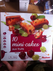 Auchan mini cakes aux fruits x10 -300g