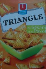 Crackers aperitif Triangle au sesame U, 100g