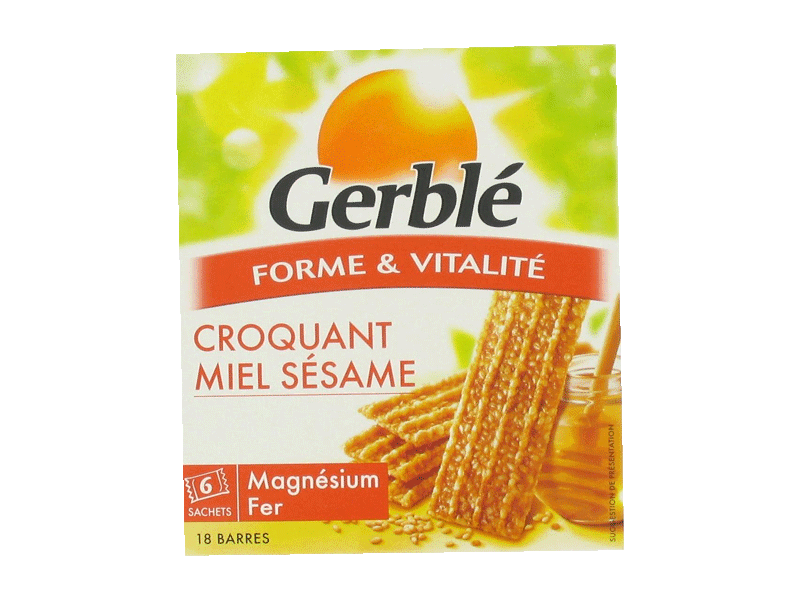 Gerble, L'Expert Dietetique - Croquant miel sesame, la boite de 18 - 162g