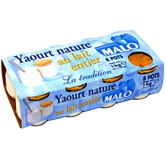 Yaourt Malo Nature lait entier 8x125g