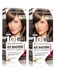Garnier 100% Brun Mini Kit Coloration Permanente Racine Châtain Clair - Lot de 2