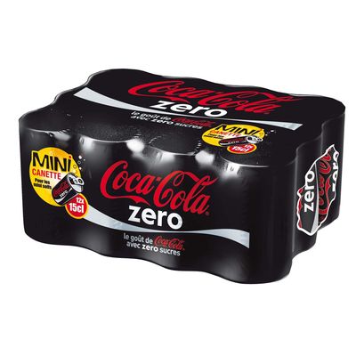 Soda Coca-Cola Zéro Canette - 12x15cl