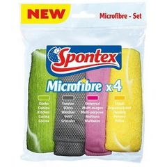 Spontex lavette microfibres x4