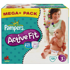 Couches Pampers Active Fit T3 4-9kg x120 Budget box