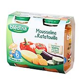Petits pots Bledina - 6 mois Mousseline Ratatouille - 2x200g