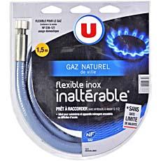Tuyau flexible pour gaz naturel U, en inox