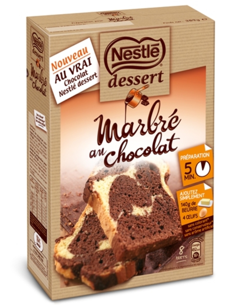 Marbre au chocolat Nestle paquet 389g