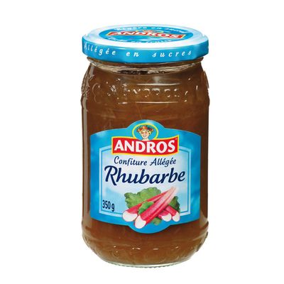 Andros confiture allegee rhubarbe 350g