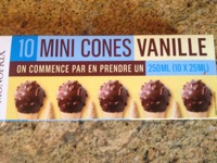 Mini cônes glacés, vanille