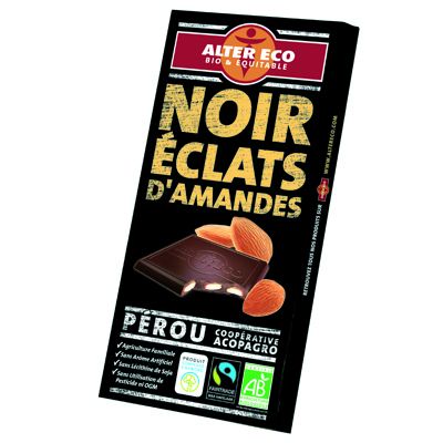 Alter Eco bio equitable chocolat noir amande100g