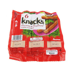 Auchan saucisses knacks x6 - 210g