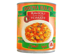 Ravioli halal a la sauce tomate