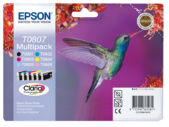 PACK 6 CARTOUCHES ENCRE EPSON T0807