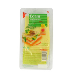 Edam tranche - 10 tranches 25% de matieres grasses, a base de lait pasteurise.