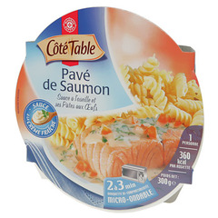 Pave saumon Cote Table oseille Pates aux oeufs 300g