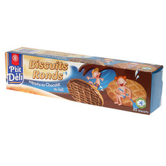 Biscuits P'tit Deli ronds Chocolat lait 200g