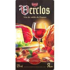 Vin rouge de table VERCLOS, 12°, 5l