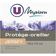 Protege oreiller en jersey U MAISON, 45x70cm, blanc