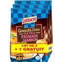 Lustucru Gnocchi à poêler extra fromage jambon le lot de 2 paquet de 280 g