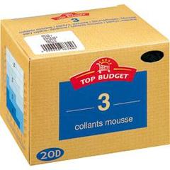 Top budget Collants mousse - 20D - noir T5 Le lot de 3